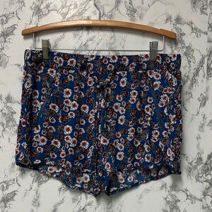 Boom Boom Jeans Women’s Blue Floral Print Shorts Size L